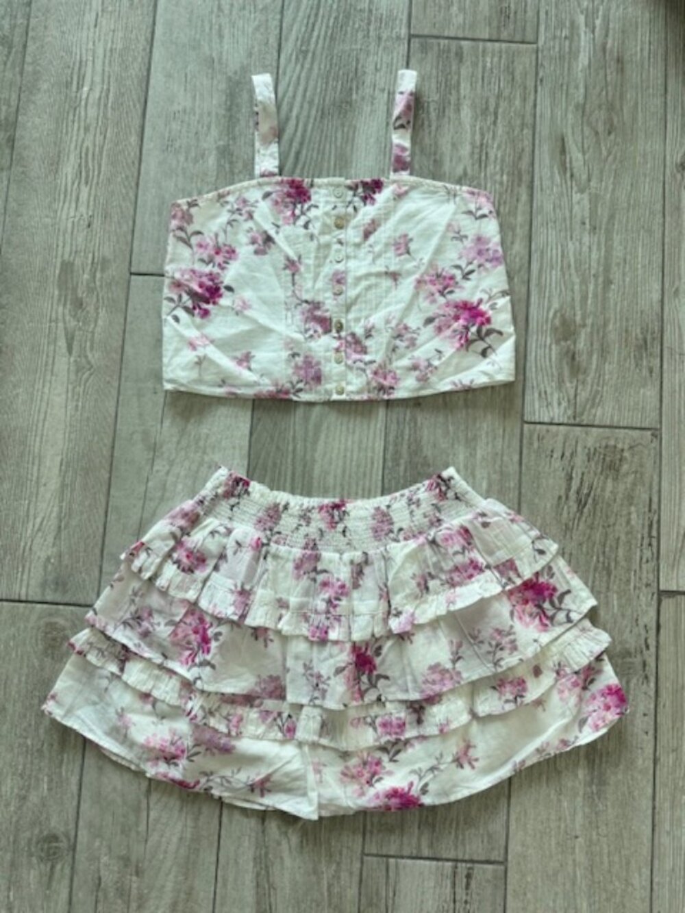 LOVESHACKFANCY Kids Girls Floral Eyelet Set 8/9Y